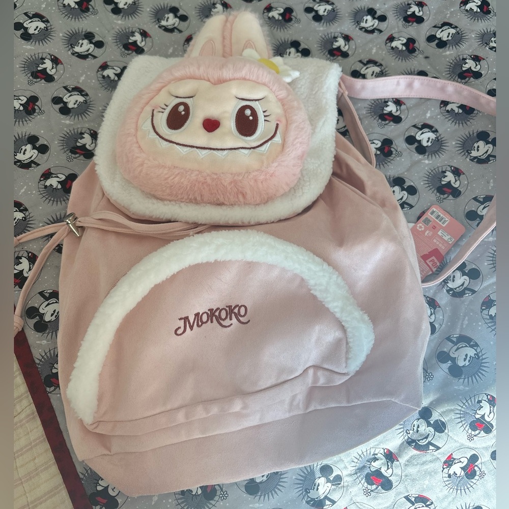 Mokoko Blush Backpack with Plush Accent